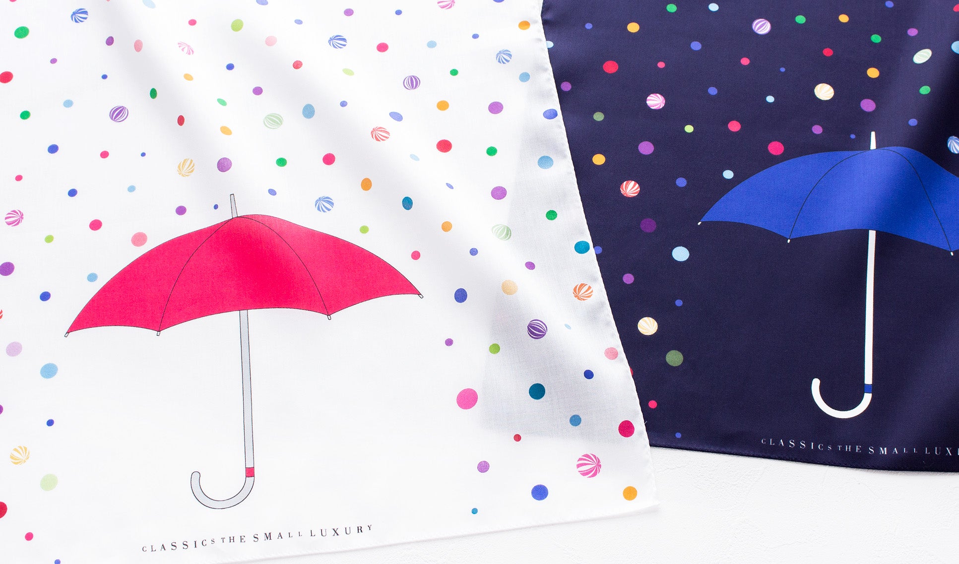 Happy rainy day をテーマにグラフイカルな新作ハンカチーフを6月20日(月)より発売