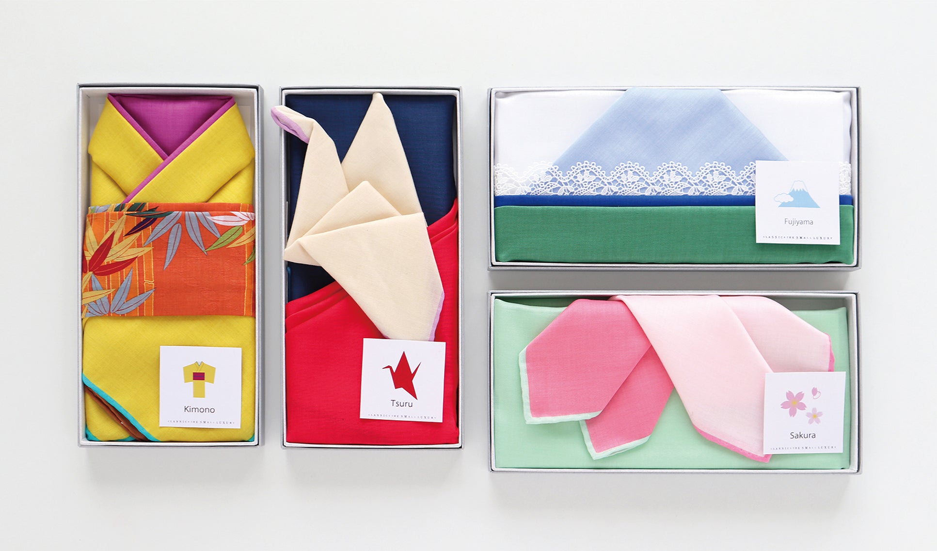 芸術の秋に!まるで折り紙アートのように見立てた「HANDKERCHIEF ORIGAMI ART」を期間限定発売
