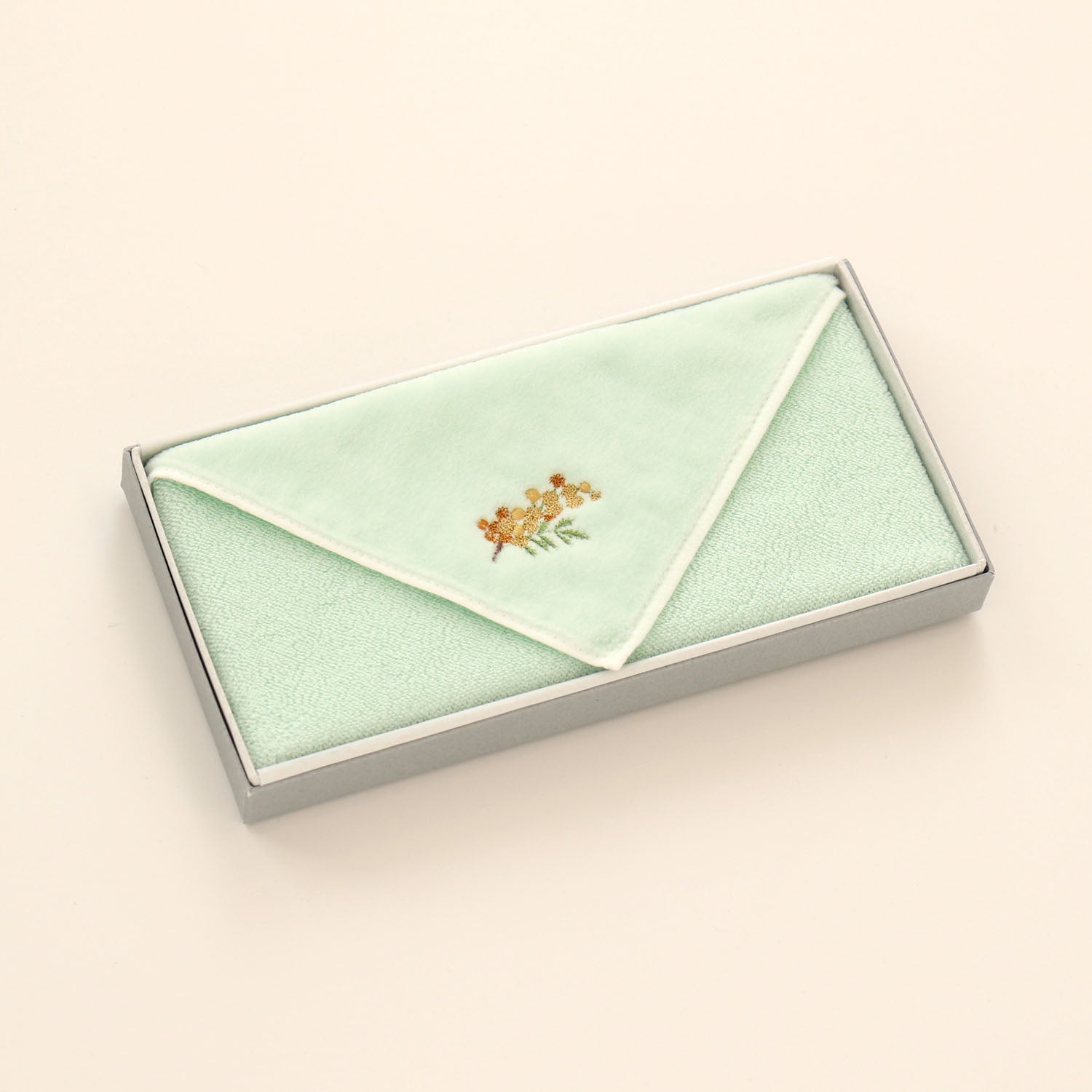 ミモザ刺繍入り SICタオル