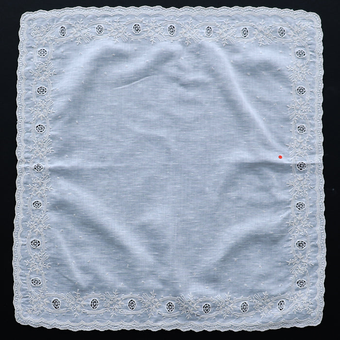 訳ありー 汕頭手刺繍 ハンカチーフ ー 29-0009