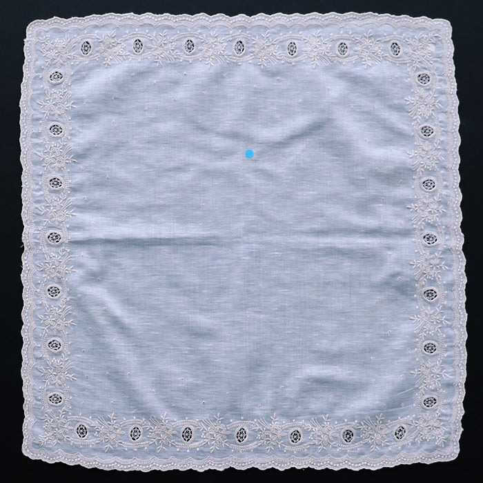 訳ありー 汕頭手刺繍 ハンカチーフ ー 30-0009
