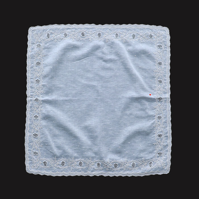訳ありー 汕頭手刺繍 ハンカチーフ ー 29-0009