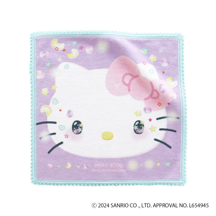 Hello Kitty50周年 マイクロファイバーハンカチPurple