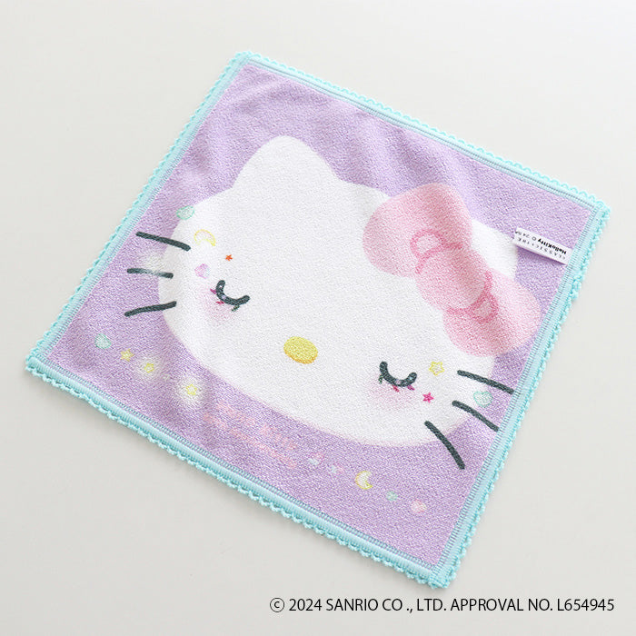 Hello Kitty50周年 マイクロファイバーハンカチPurple