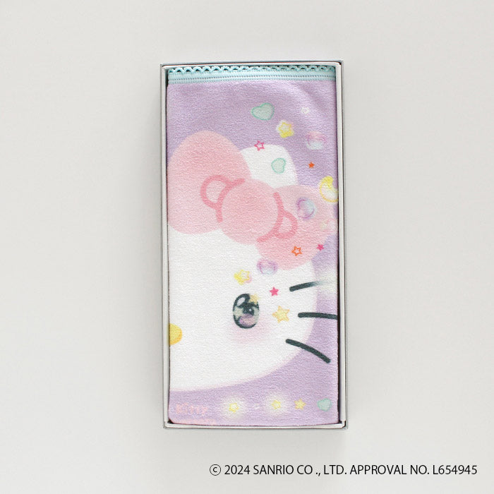 Hello Kitty50周年 マイクロファイバーハンカチPurple