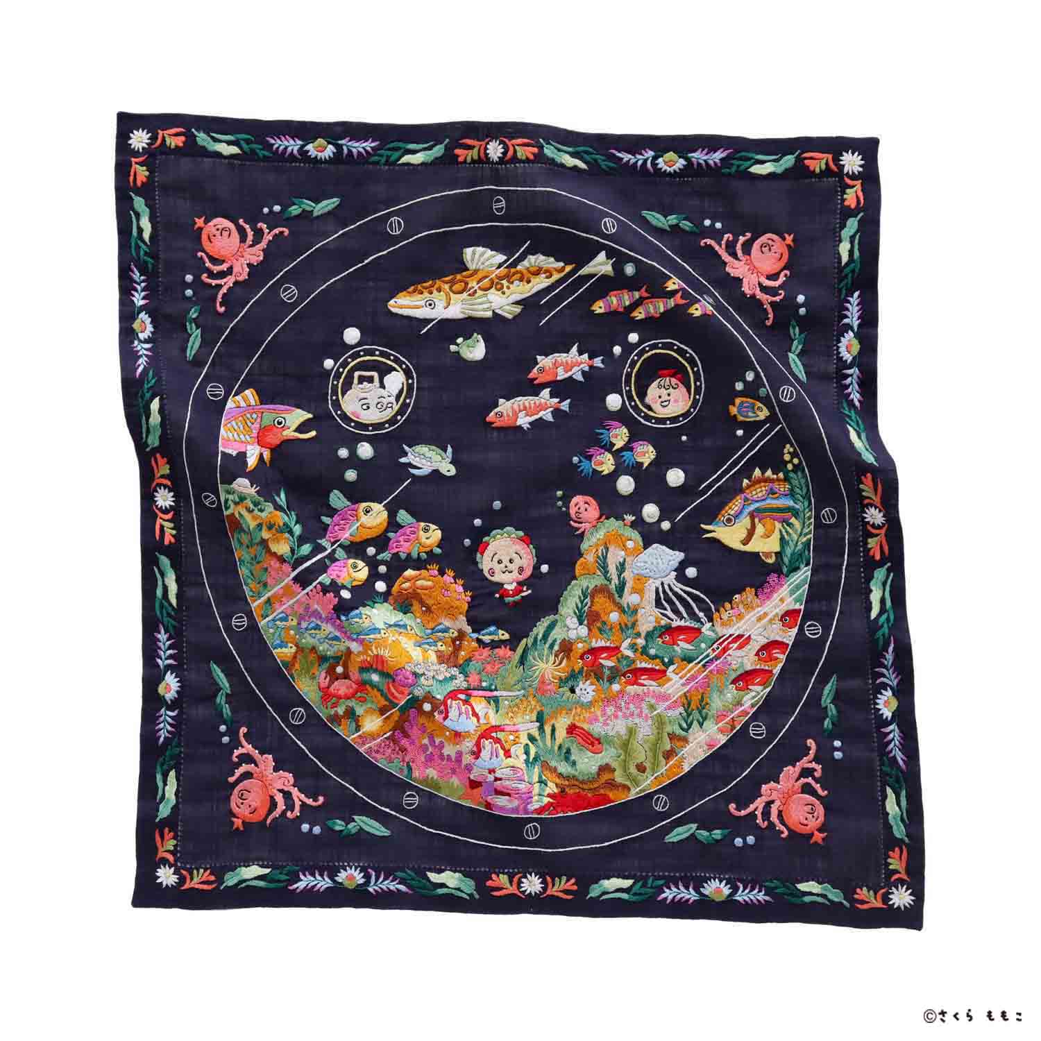 【受注生産】コジコジ ベトナム手刺繍 ハンカチ 【COJI-COJI】