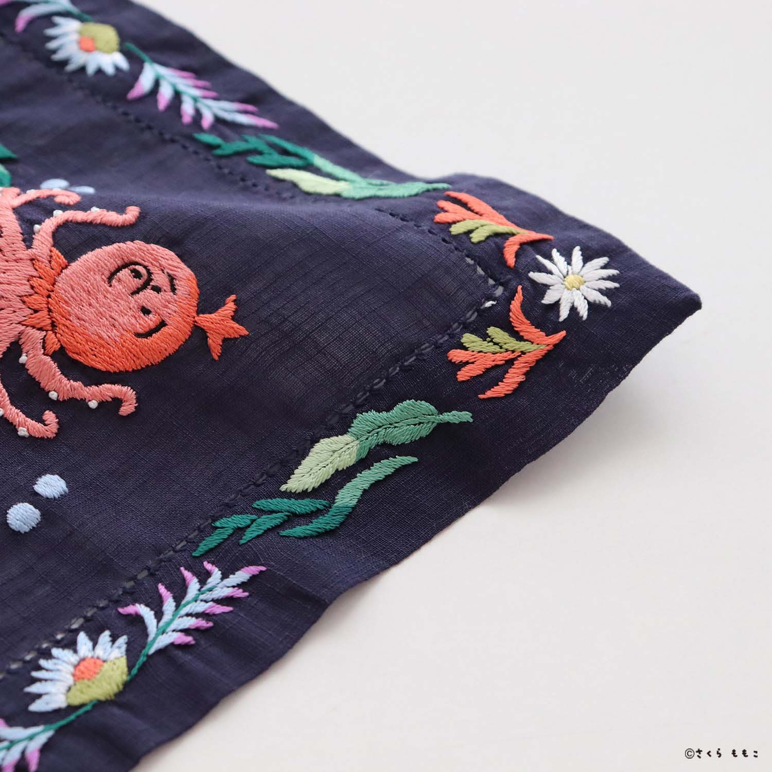 【受注生産】コジコジ ベトナム手刺繍 ハンカチ 【COJI-COJI】