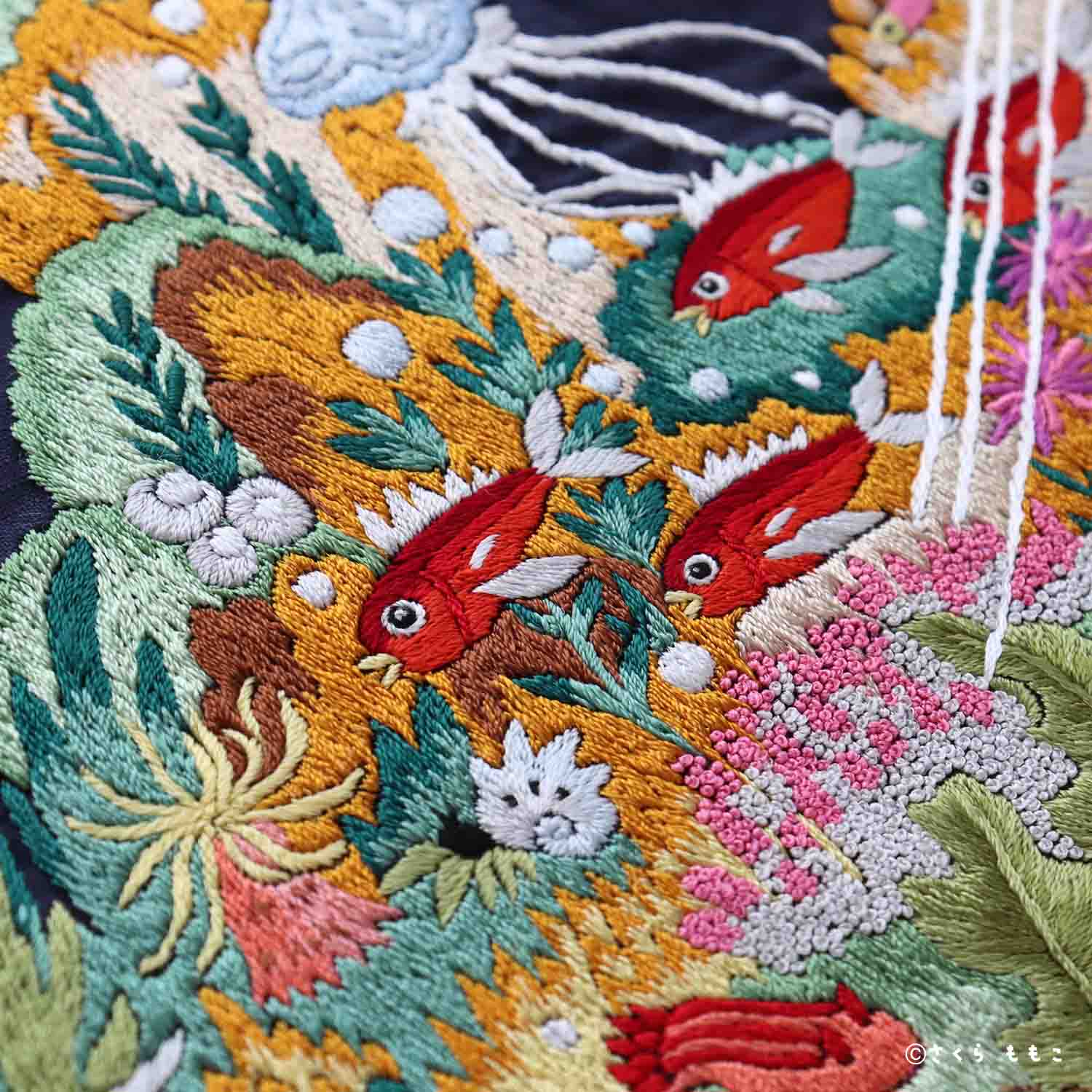 【受注生産】コジコジ ベトナム手刺繍 ハンカチ 【COJI-COJI】