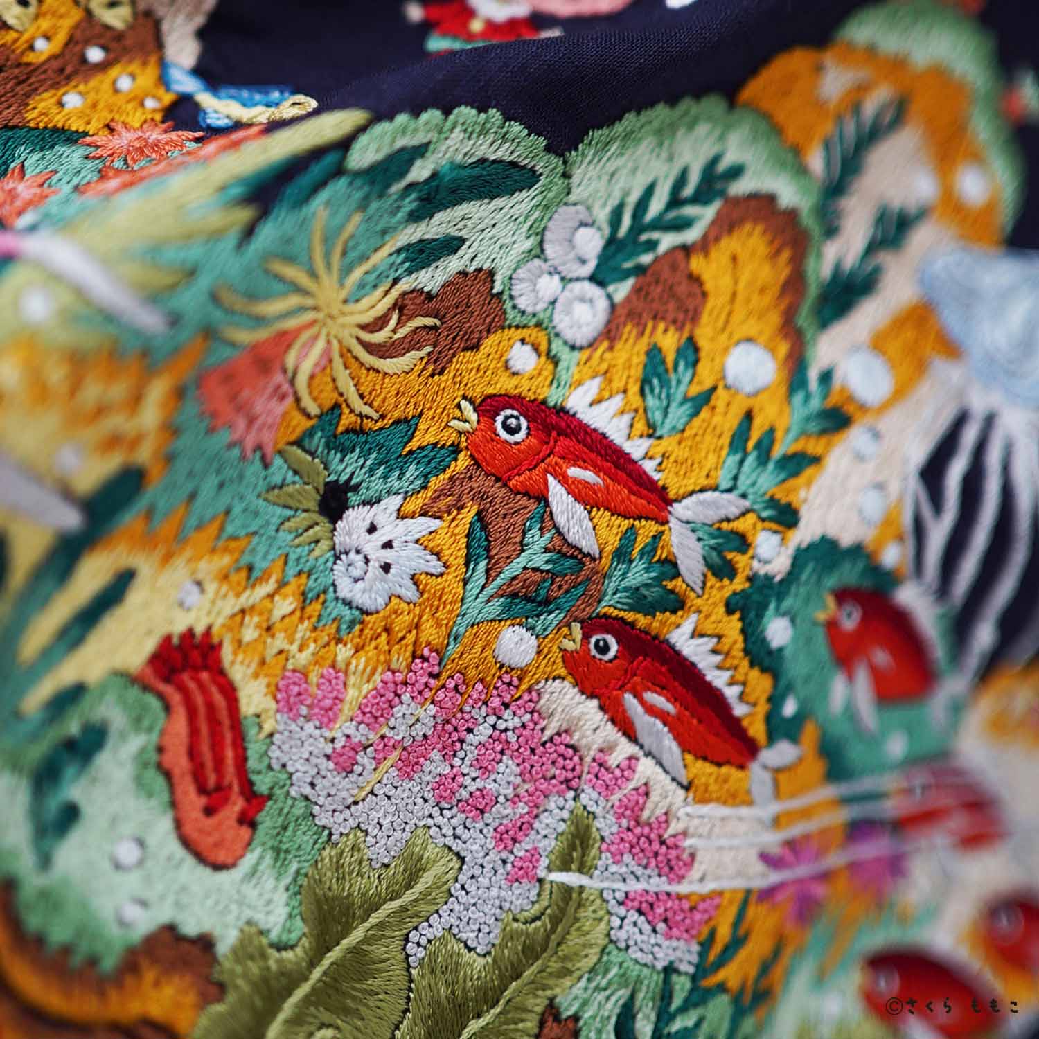 【受注生産】コジコジ ベトナム手刺繍 ハンカチ 【COJI-COJI】