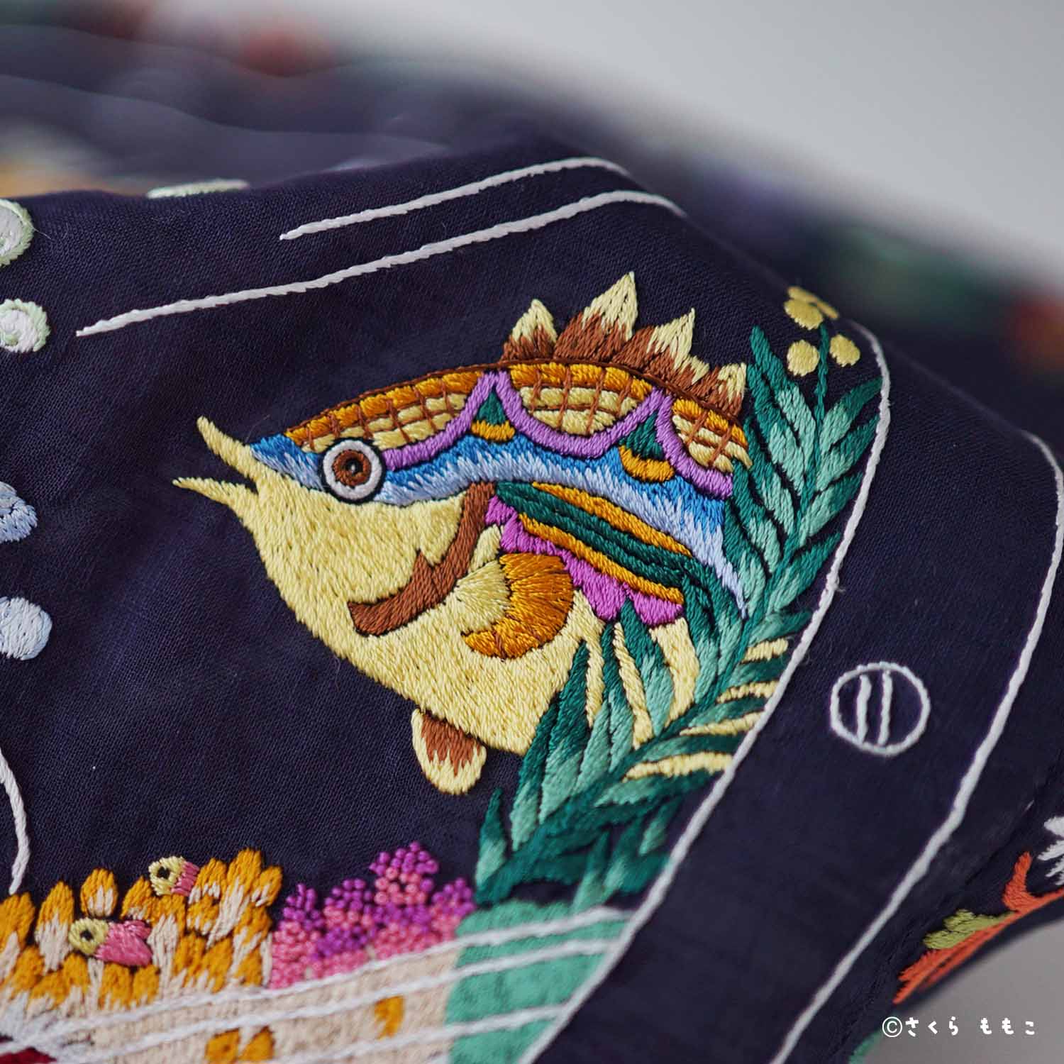 【受注生産】コジコジ ベトナム手刺繍 ハンカチ 【COJI-COJI】