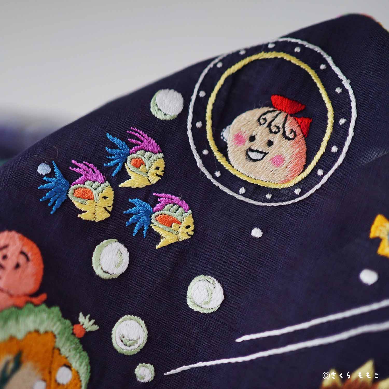 【受注生産】コジコジ ベトナム手刺繍 ハンカチ 【COJI-COJI】