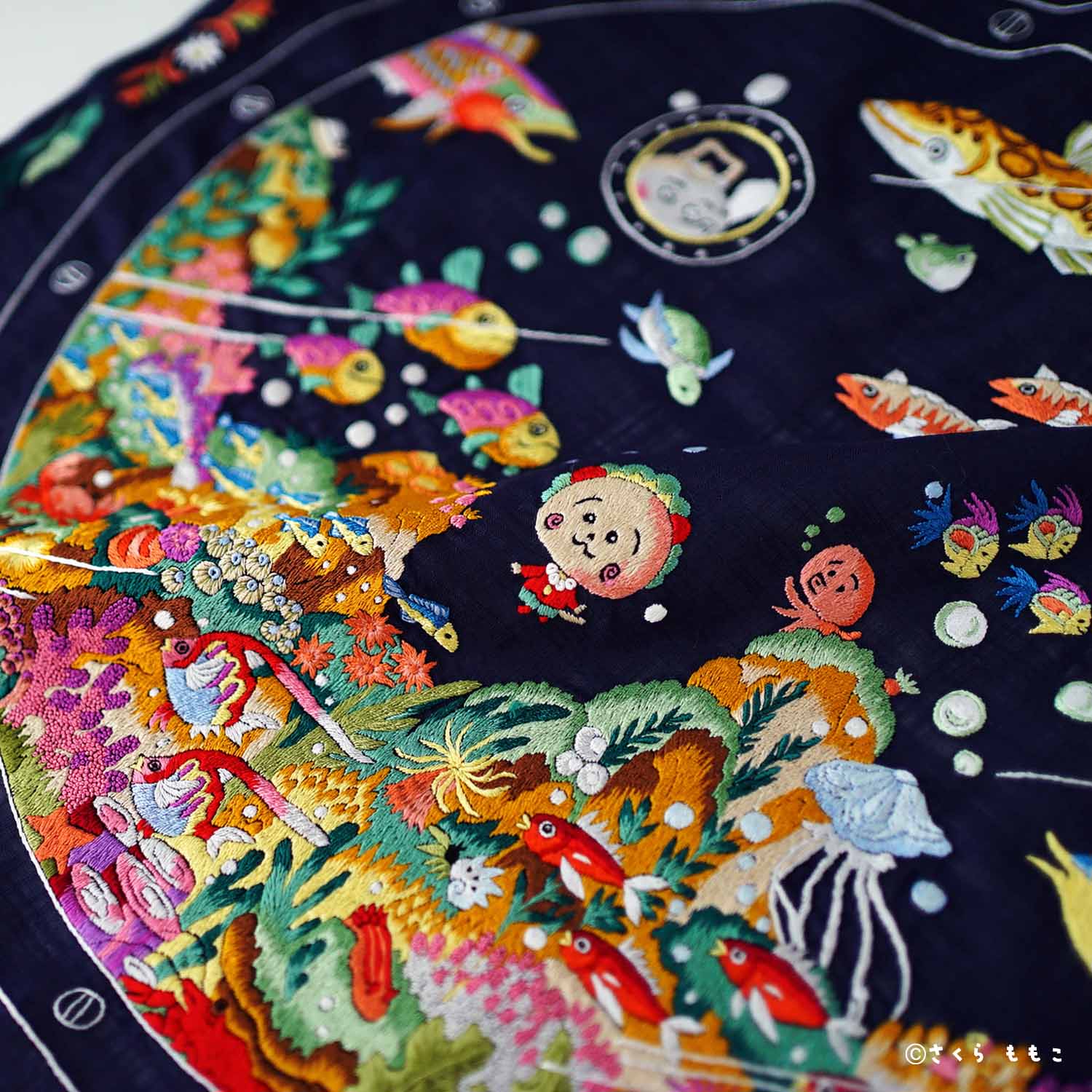 【受注生産】コジコジ ベトナム手刺繍 ハンカチ 【COJI-COJI】