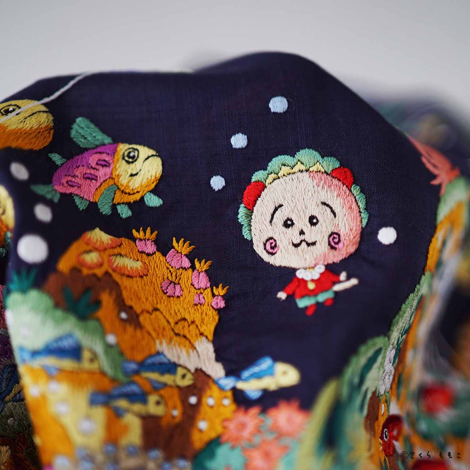 【受注生産】コジコジ ベトナム手刺繍 ハンカチ 【COJI-COJI】