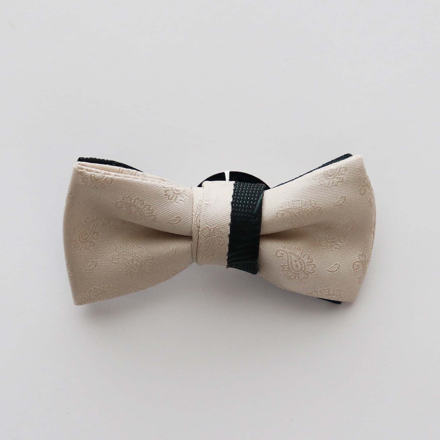 re-edit bow tie clip paisley (white)