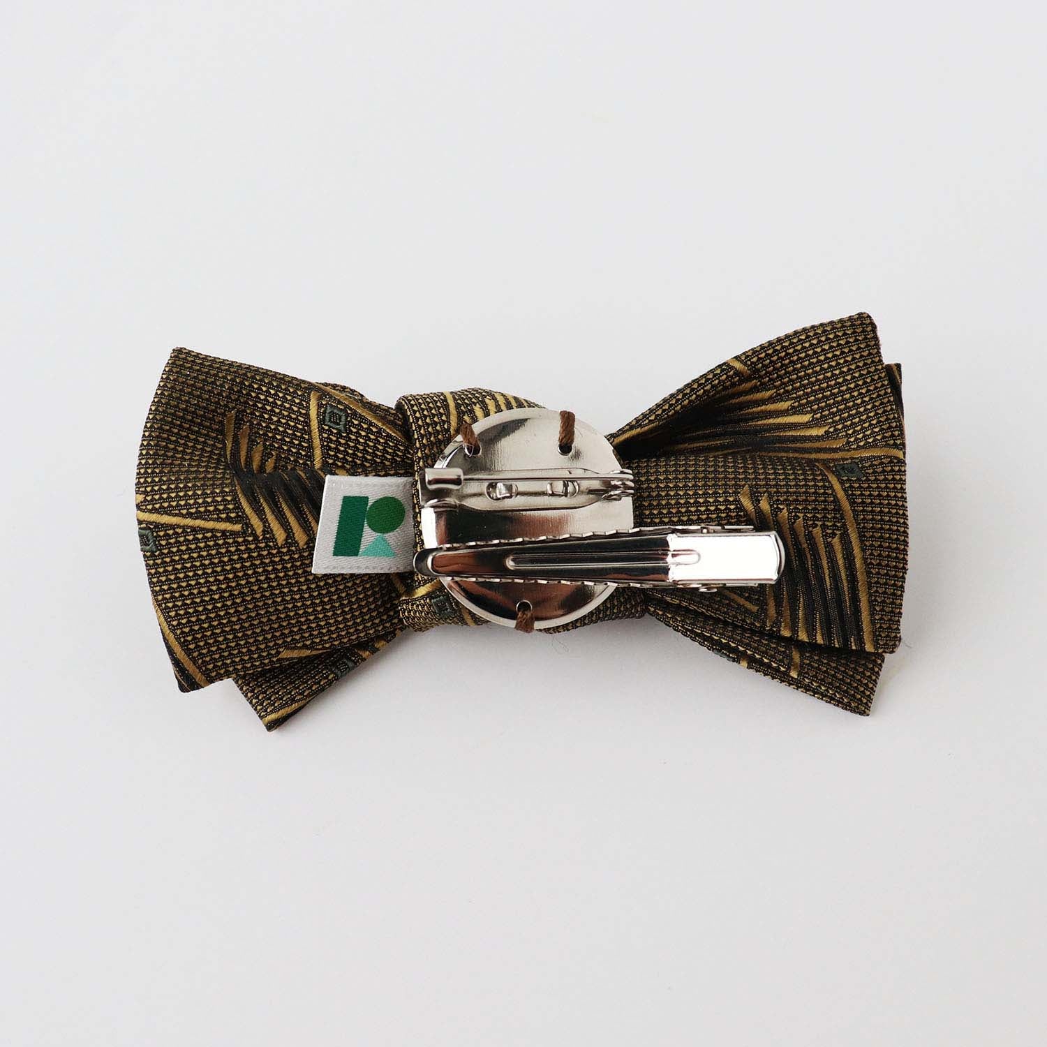 re-edit Bow tie type clip Geometric (Bronze A)