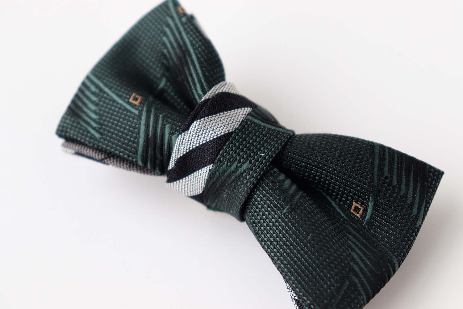 re-edit bow tie clip stripe (bronze)