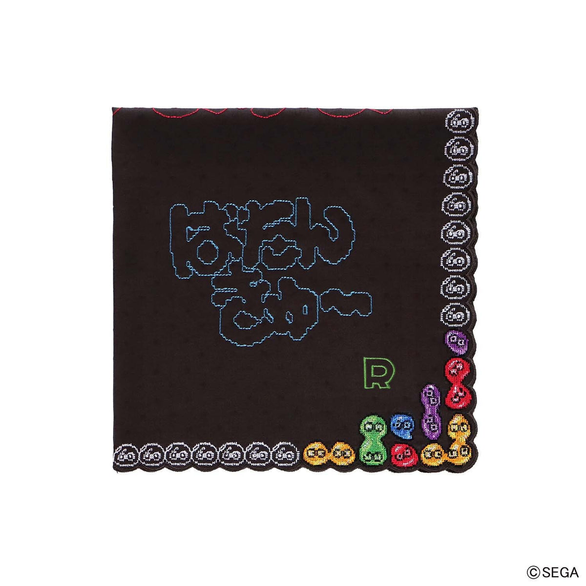 ぷよぷよコラボ ハンカチ ぷよ通 刺繍