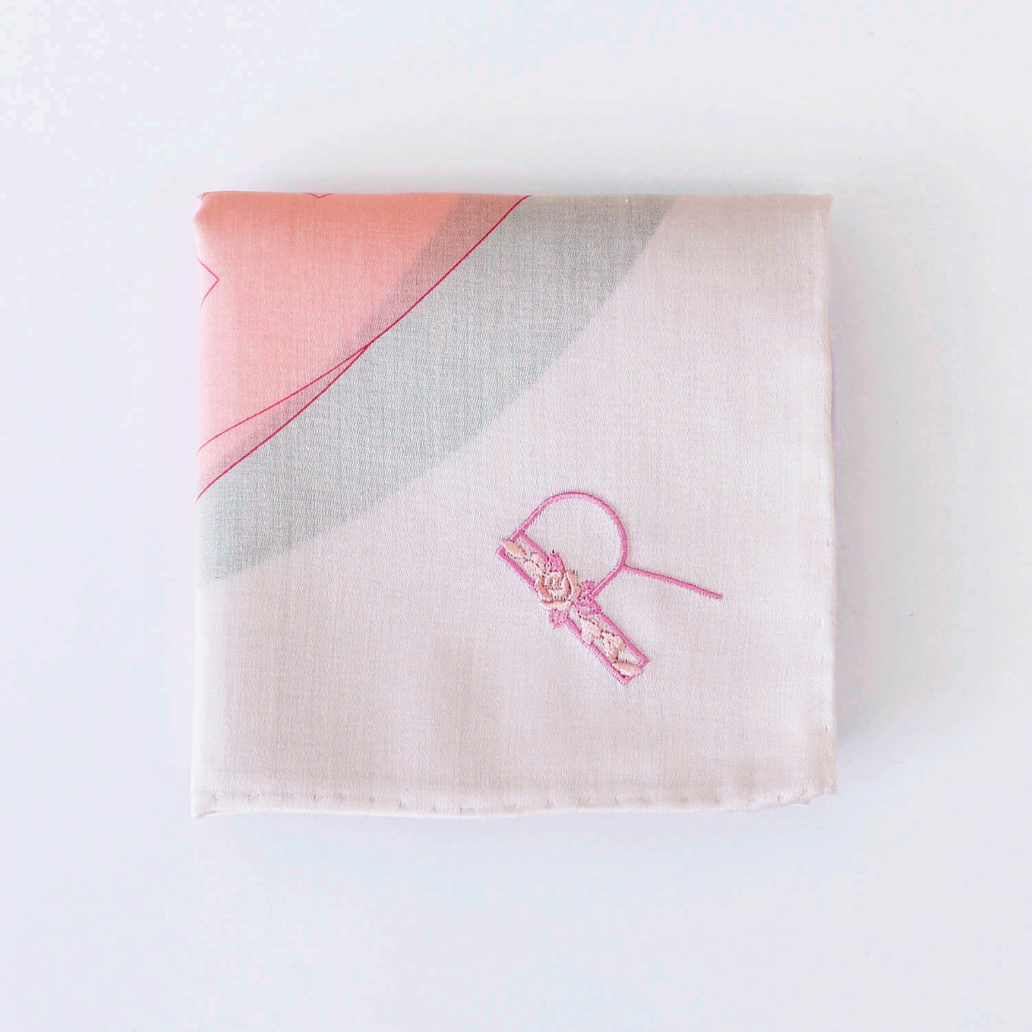 Initial embroidery can be selected! Rose law A (gray)