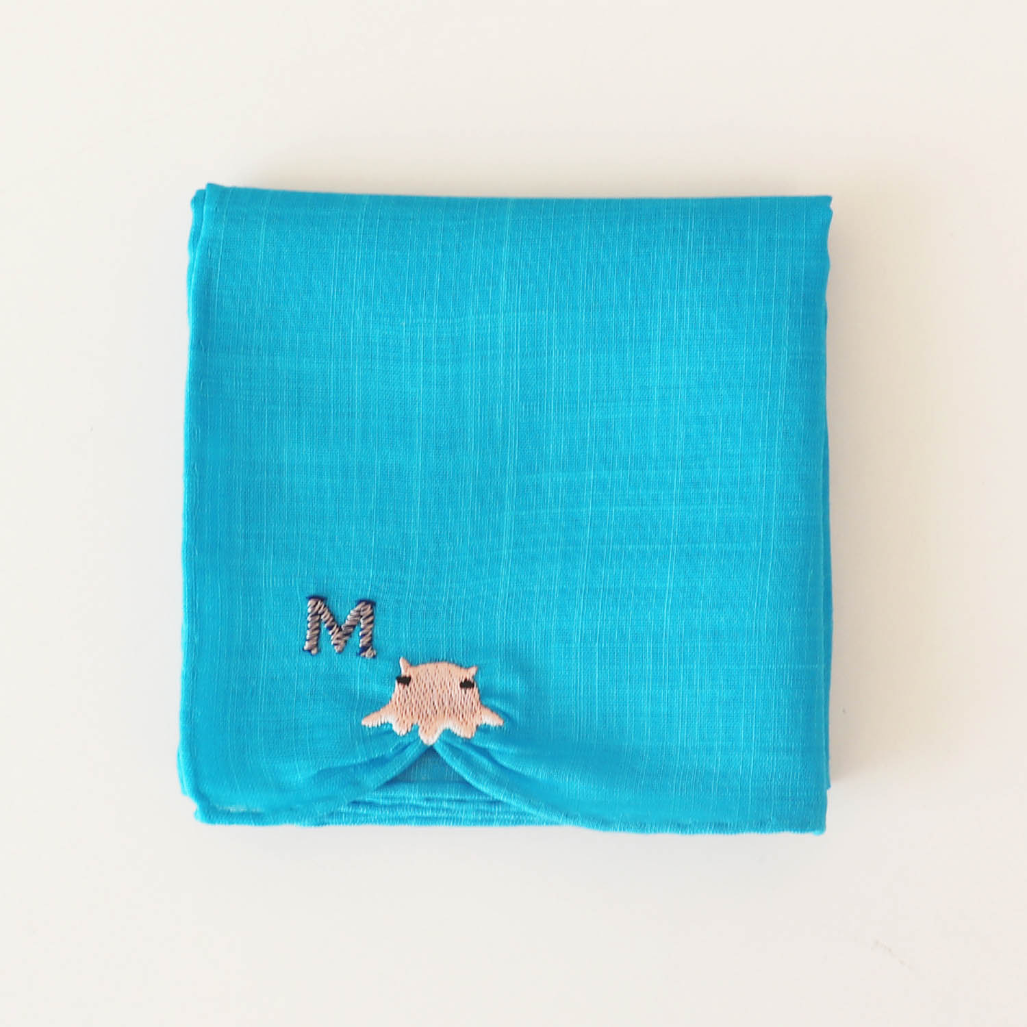 イニシャル刺繍が選べる! HIKKOMI ハンカチ deep sea world メンダコ 【ひっこみシリーズ】