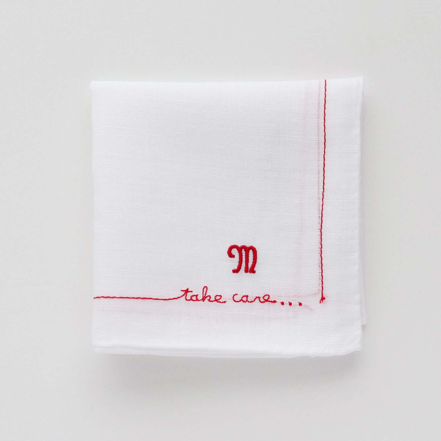 イニシャル刺繍が選べる! take care