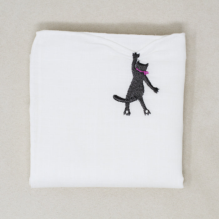 HIKKOMI Handkerchief, cat, vivid color [HIKKOMIseries】