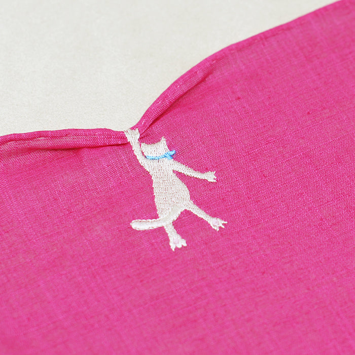 HIKKOMI Handkerchief, cat, vivid color [HIKKOMIseries】