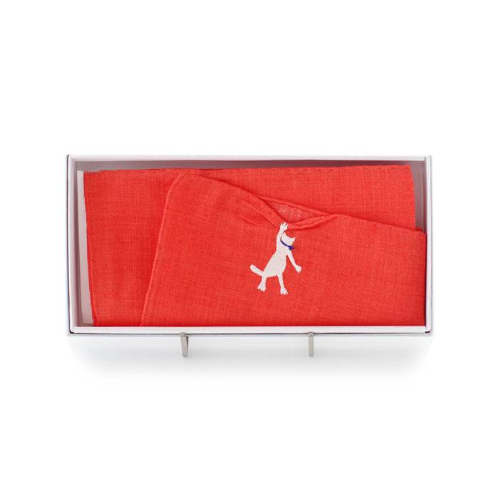 HIKKOMI Handkerchief, cat, vivid color [HIKKOMIseries】