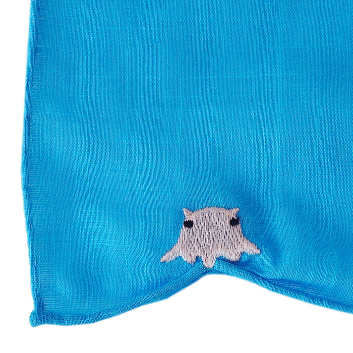 イニシャル刺繍が選べる! HIKKOMI ハンカチ deep sea world メンダコ 【ひっこみシリーズ】