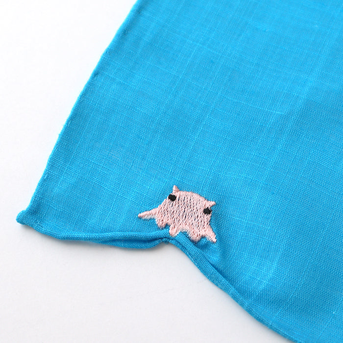 イニシャル刺繍が選べる! HIKKOMI ハンカチ deep sea world メンダコ 【ひっこみシリーズ】