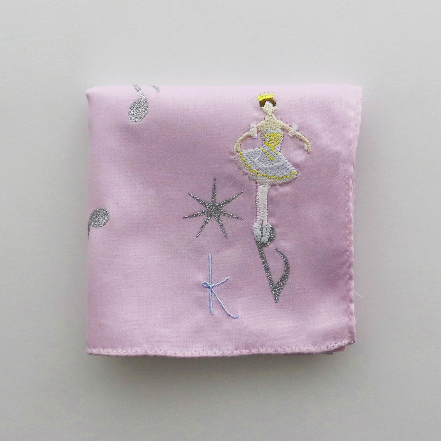 刺繍 ハンカチ バレリーナ-音楽【ホリデーシーズン】