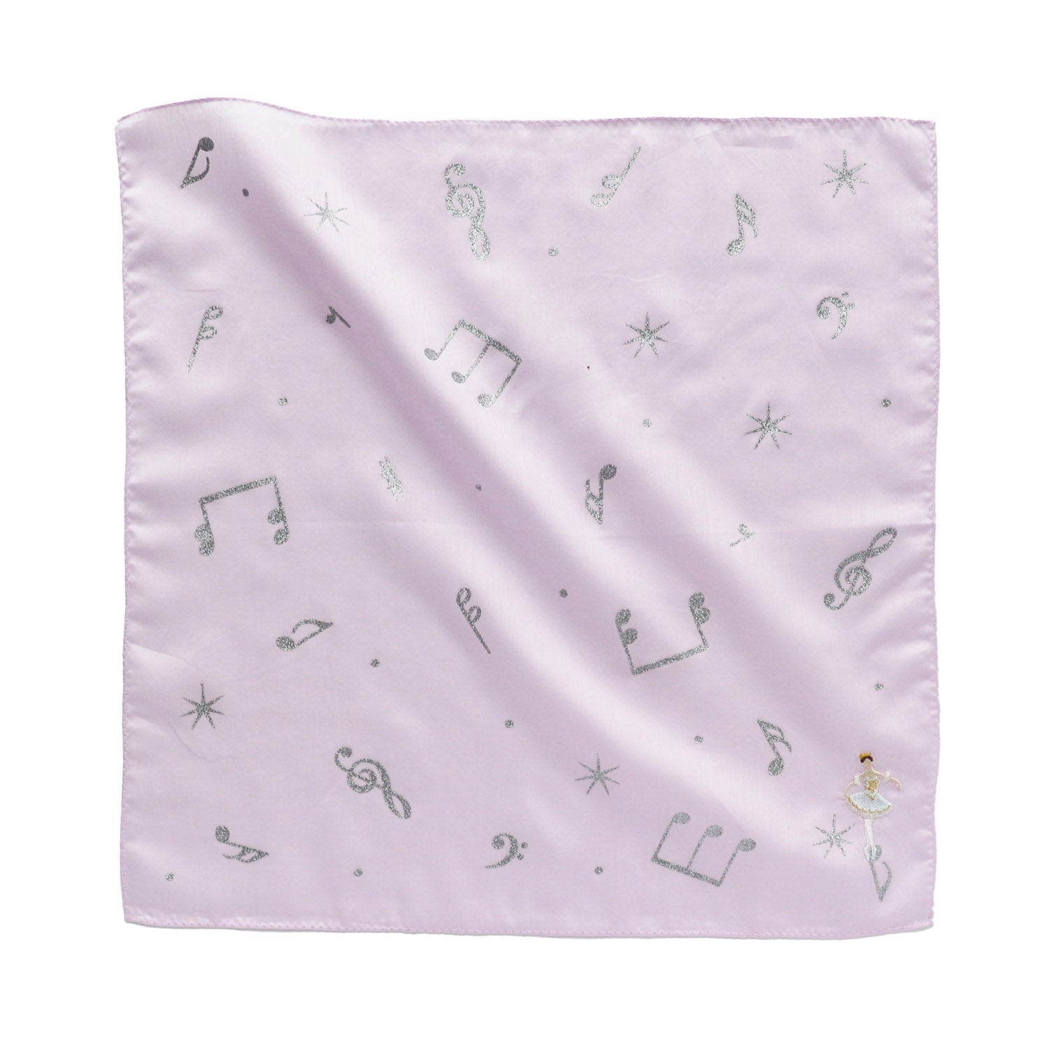 刺繍 ハンカチ バレリーナ-音楽【ホリデーシーズン】