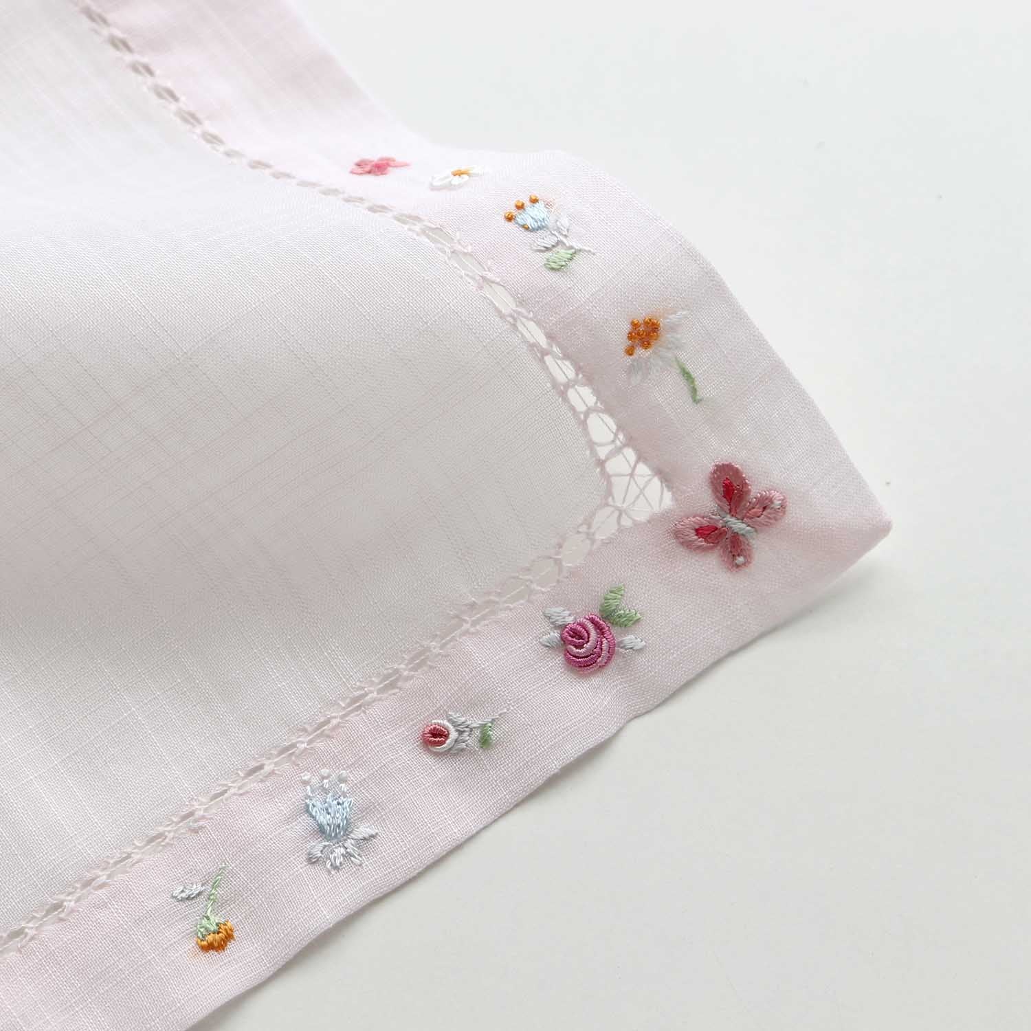 ベトナム手刺繍 ハンカチ small lucky motif