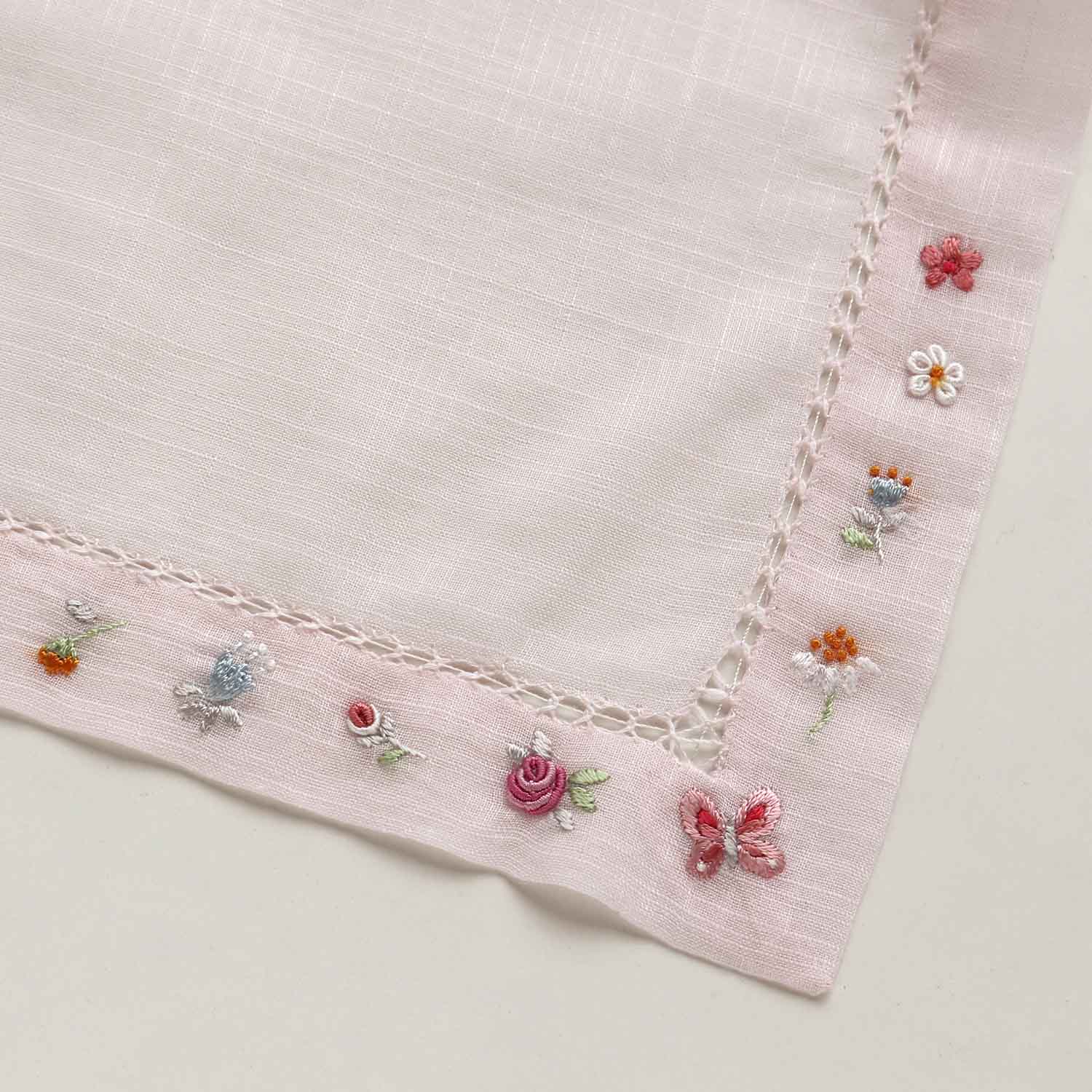 ベトナム手刺繍 ハンカチ small lucky motif