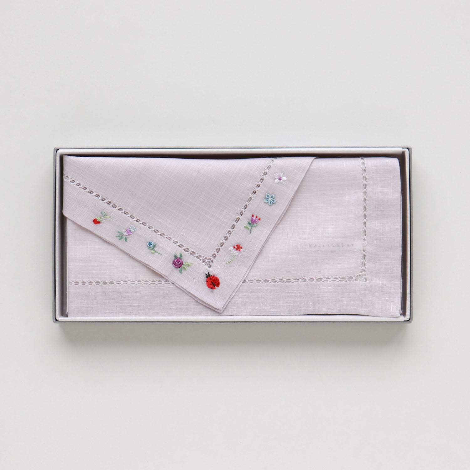 ベトナム手刺繍 ハンカチ small lucky motif
