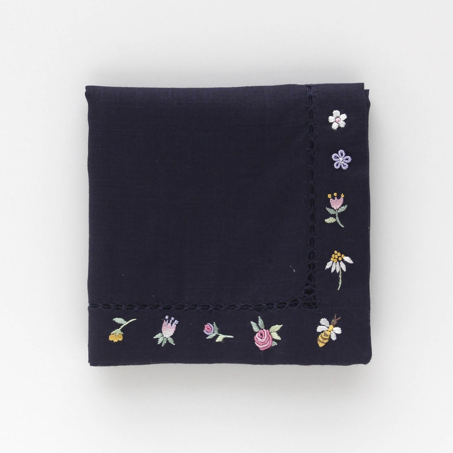 ベトナム手刺繍 ハンカチ small lucky motif