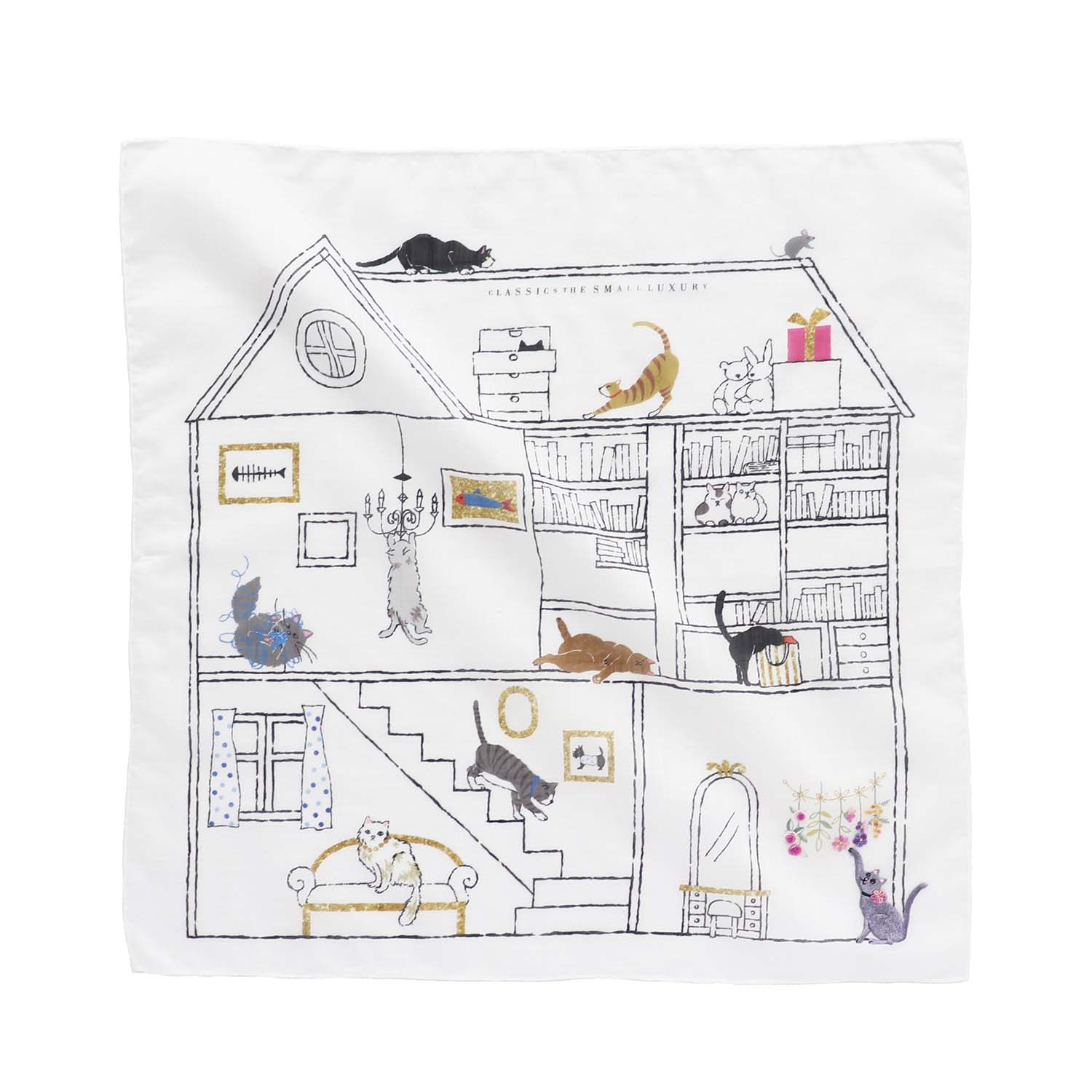 キャットハウス ベトナム手刺繍ハンカチ