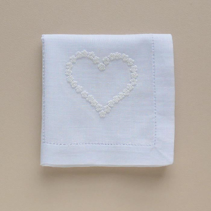 ベトナム手刺繍 many heart【ブライダル ハンカチ】
