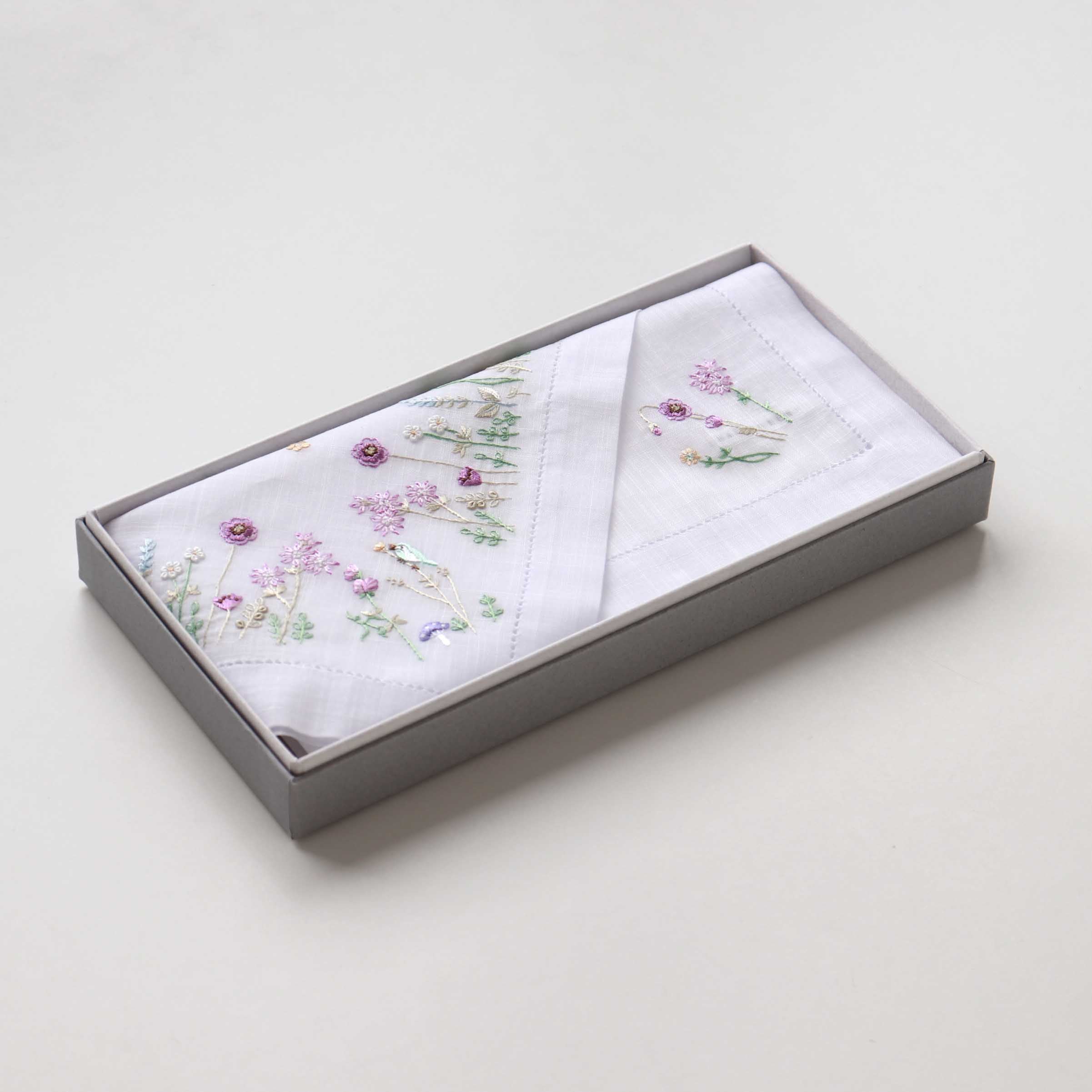 ベトナム手刺繍 ハンカチ Jardin de Fleurs