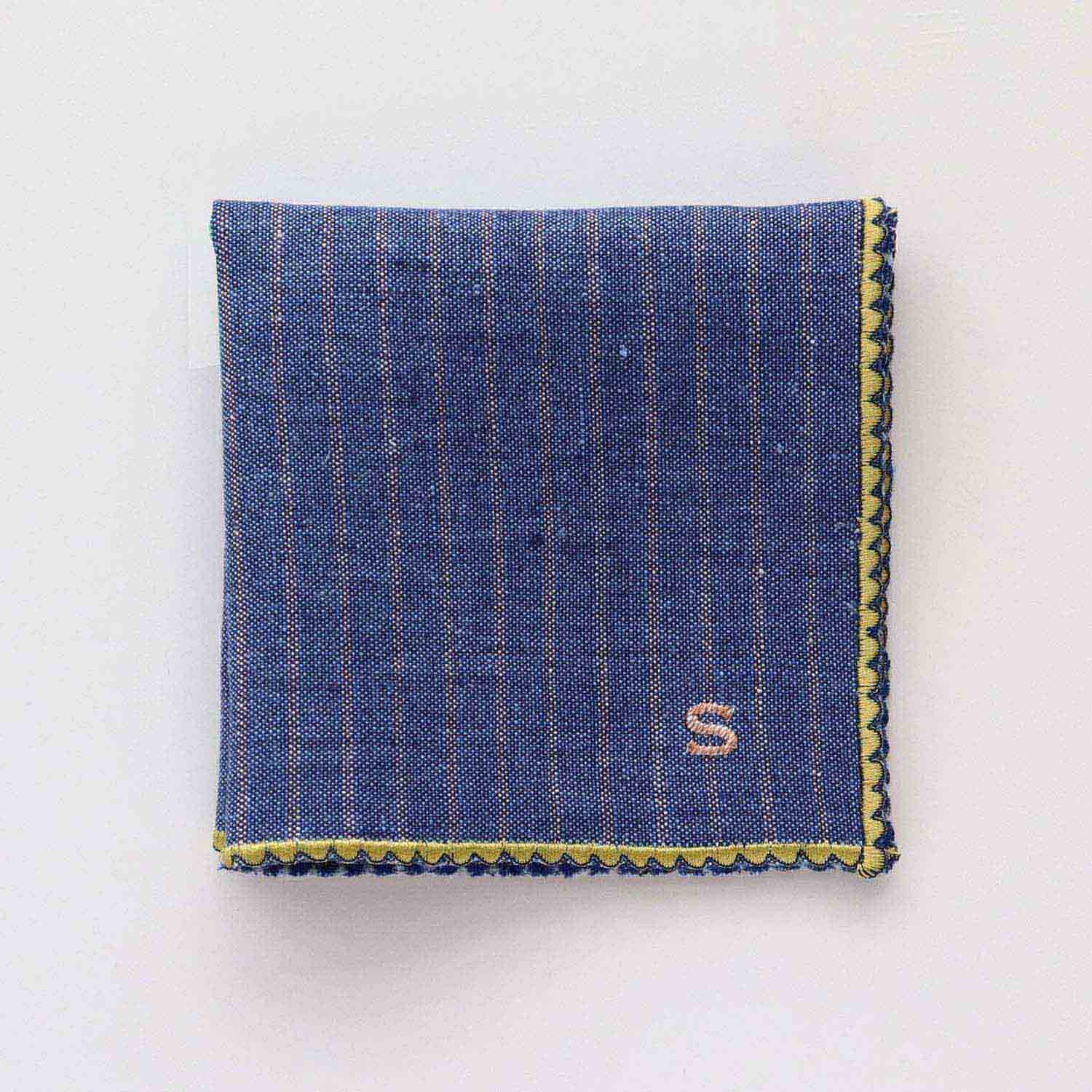 イニシャル刺繍が選べる!ヘンプソリッド ストライプ