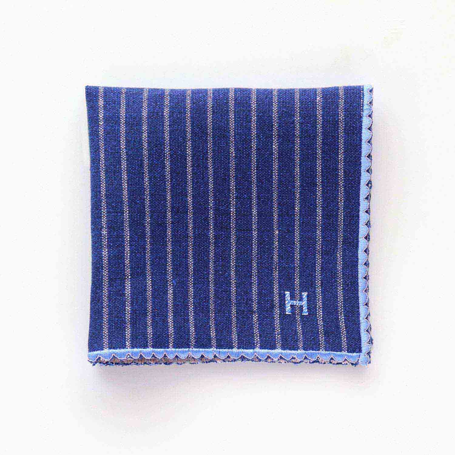 イニシャル刺繍が選べる!ヘンプソリッド ストライプ