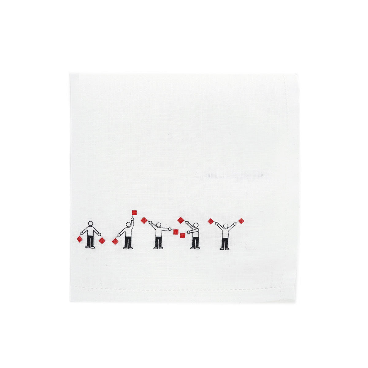 Thank you handkerchief with hand flags [Thank you series