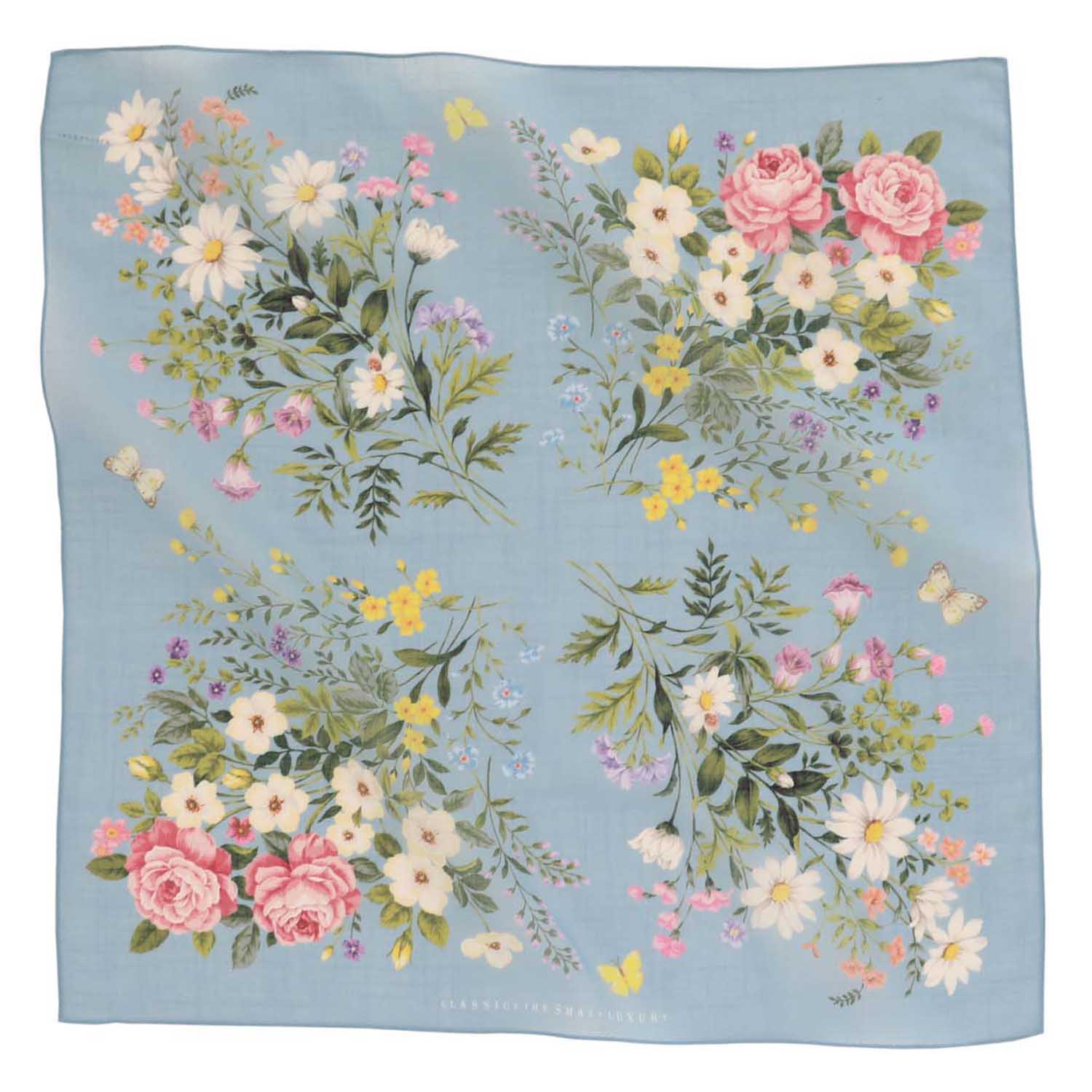 Antique Flower Large Handkerchief