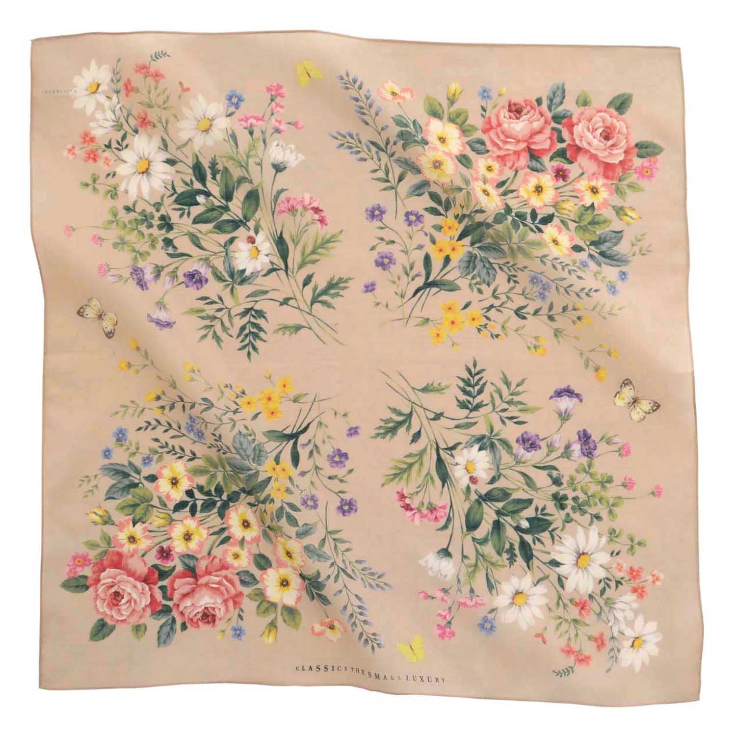 Antique Flower Large Handkerchief