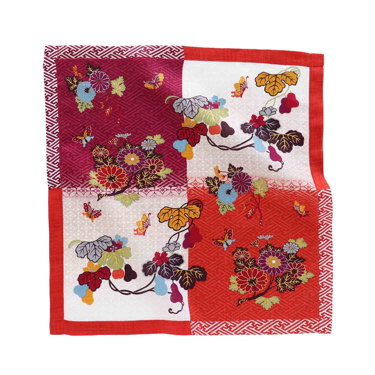 瓦照苑 -菊と瓢箪(ひょうたん)-