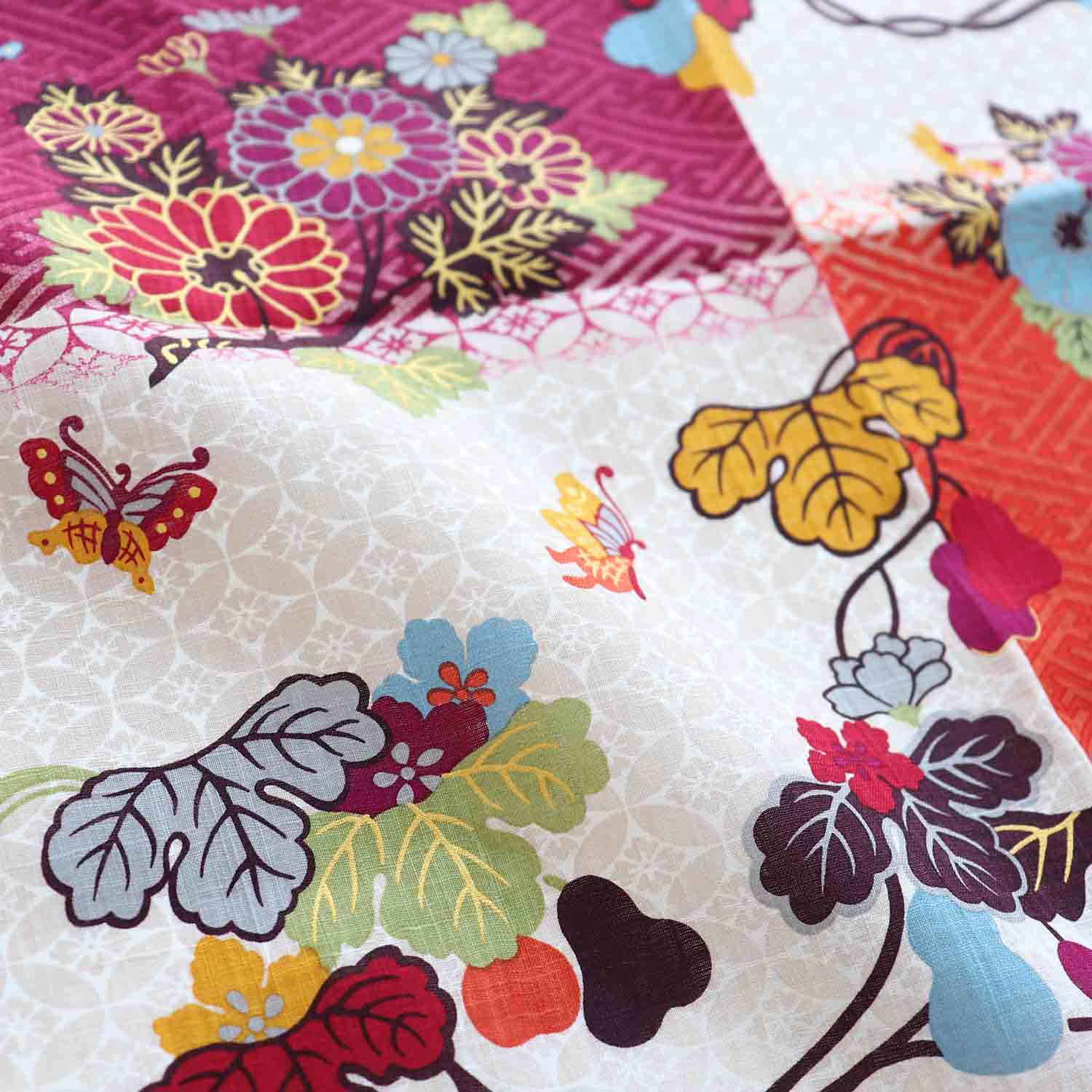 瓦照苑 -菊と瓢箪(ひょうたん)-