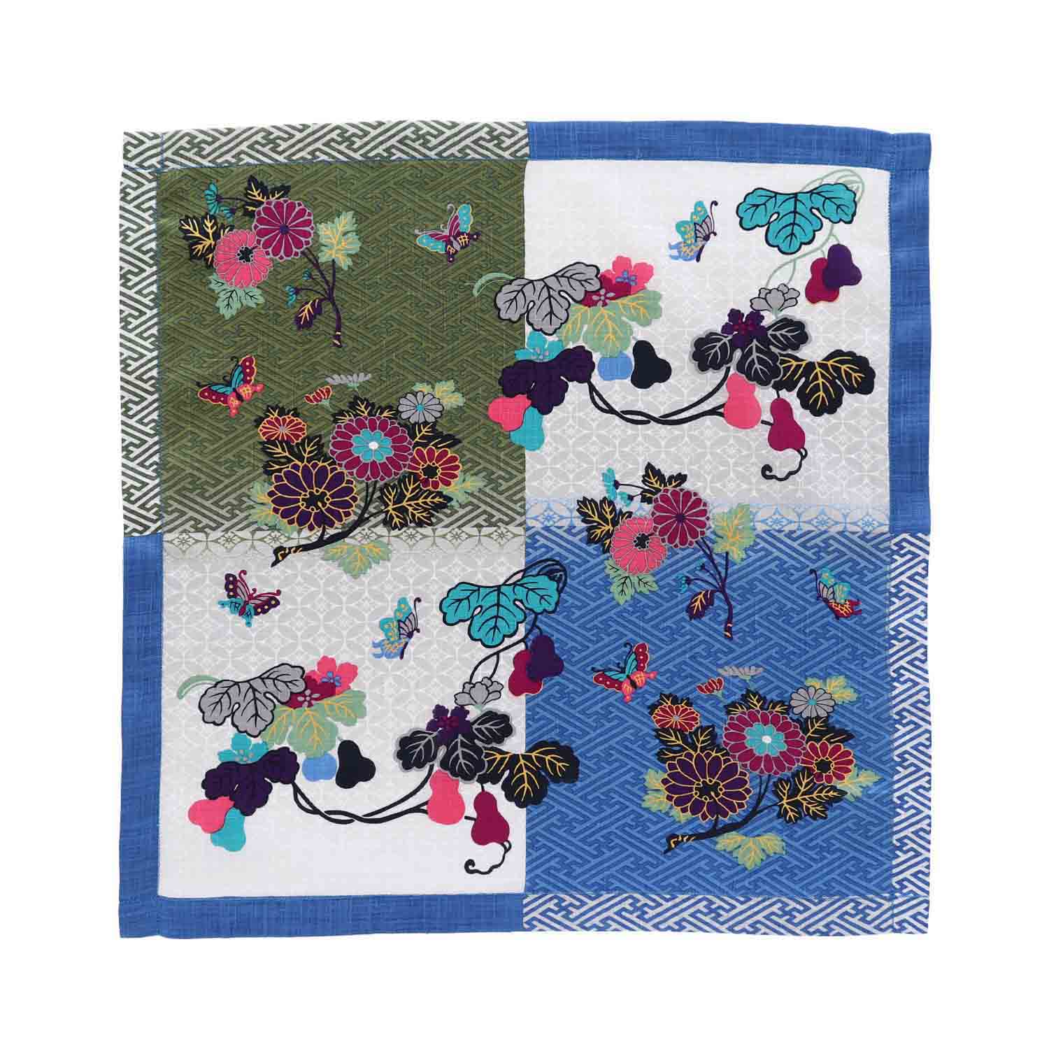 瓦照苑 -菊と瓢箪(ひょうたん)-