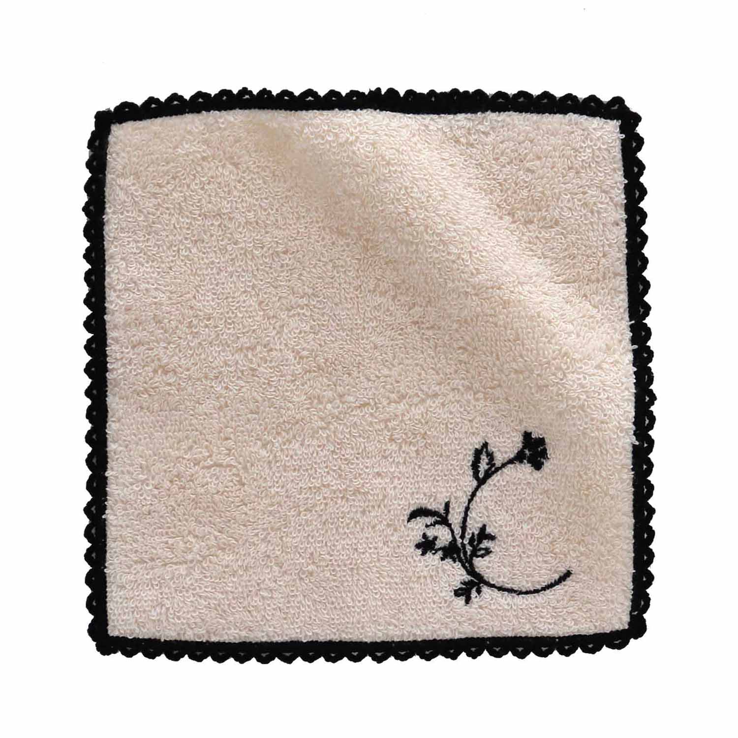 mini Organic Towel Flower Embroidery