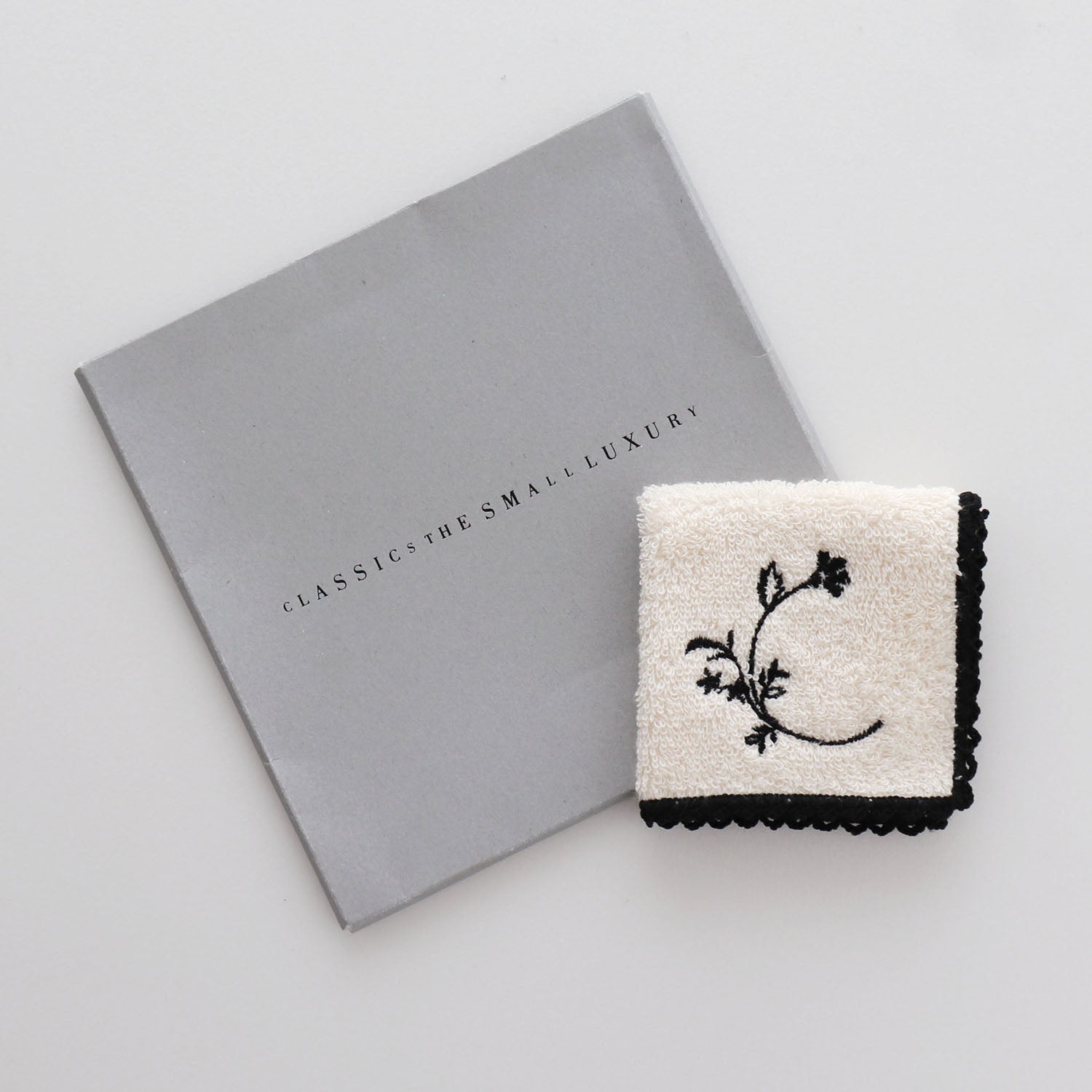 mini オーガニック タオル フラワー 刺繍