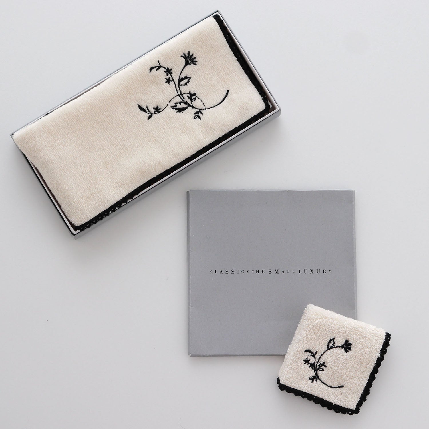 mini Organic Towel Flower Embroidery