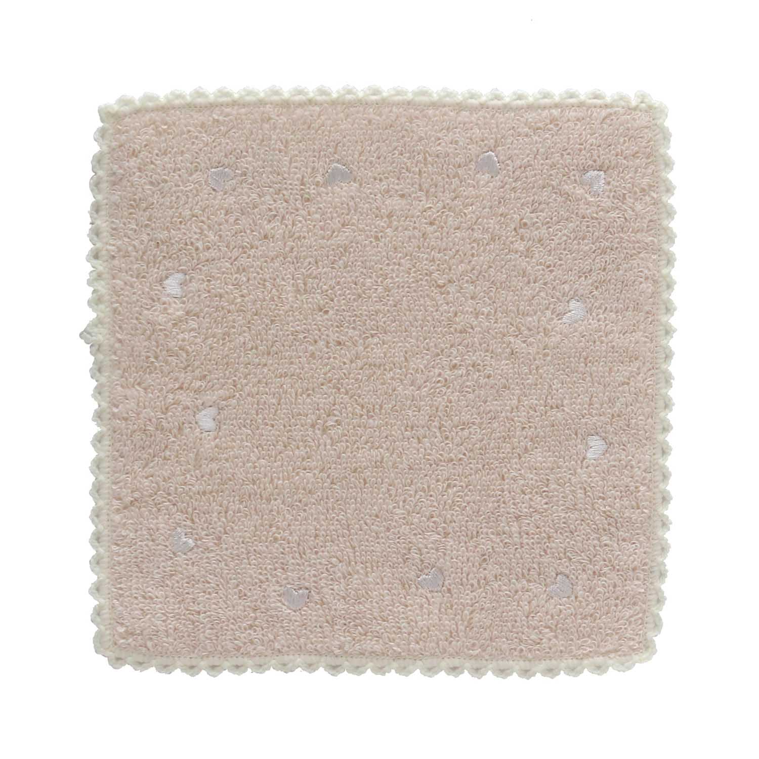 mini Organic Towel Heart Emb.